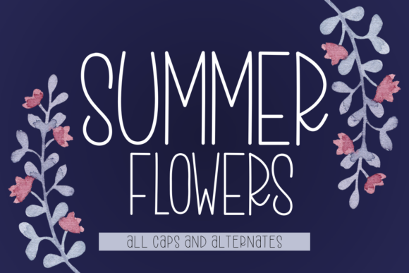Summer Flowers: A Tall Script Font for Modern Brands